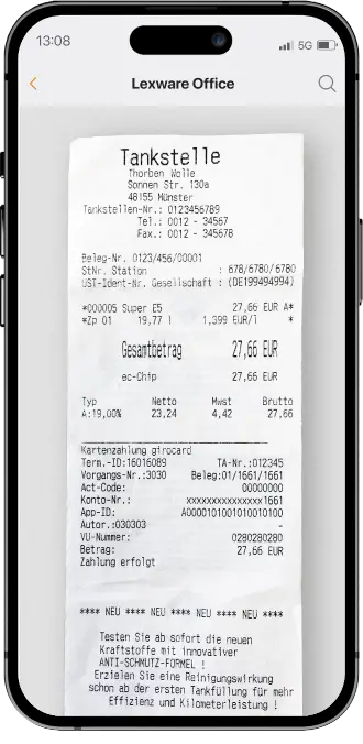 Lexware Office App auf dem Smartphone